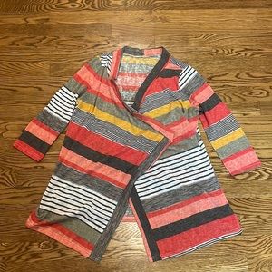 Lightweight open striped cardigan